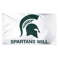 Wholesale-Michigan State Spartans SPARTANS WILL Flag - Deluxe 3' X 5'