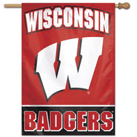 Wholesale-Wisconsin Badgers Vertical Flag 28" x 40"