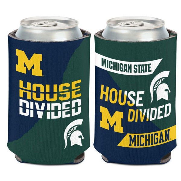 Wholesale-Michigan Wolverines / Michigan State Spartans HOUSE DIVIDED NCAA; MICH Can Cooler 12 oz. NCAA Rivalry