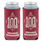 Arkansas Razorbacks ARKANSAS BASEBALL 100 SEASONS 12 oz Slim Can Cooler CARDINAL