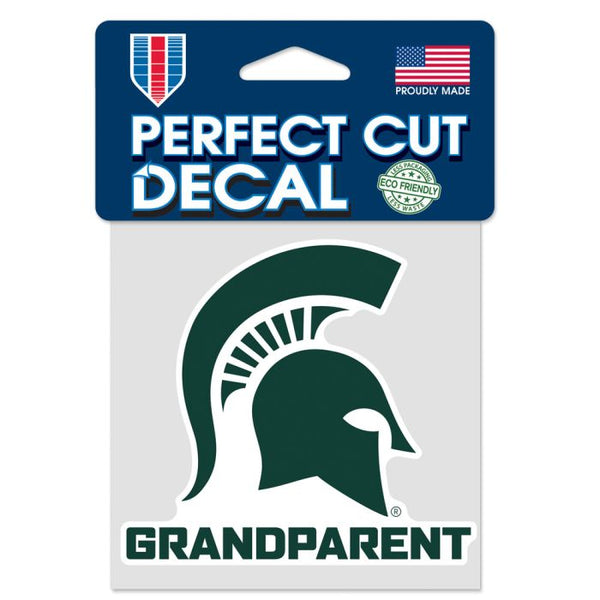 Wholesale-Michigan State Spartans GRANDPARENT Perfect Cut Color Decal 4" x 4"