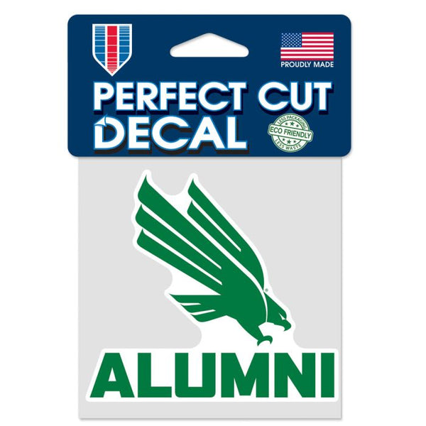 Wholesale-North Texas Mean Green ALUMNI Perfect Cut Color Decal 4" x 4"