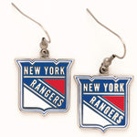 New York Rangers Earrings Jewelry Card