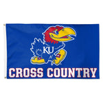Kansas Jayhawks CROSS-COUNTRY Flag - Deluxe 3' X 5'
