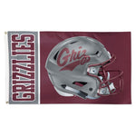 Wholesale-Montana Grizzlies HELMET Flag - Deluxe 3' X 5'