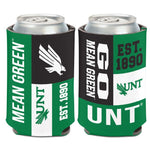 Wholesale-North Texas Mean Green COLOR BLOCK Can Cooler 12 oz.