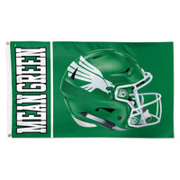 Wholesale-North Texas Mean Green HELMET Flag - Deluxe 3' X 5'