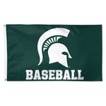 Wholesale-Michigan State Spartans BASEBALL Flag - Deluxe 3' X 5'