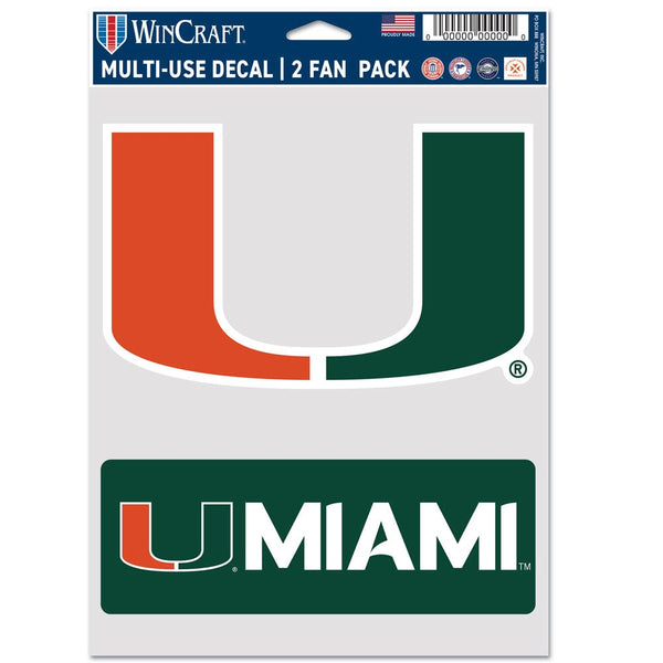 Miami Hurricanes Multi Use 2 FAN PACK