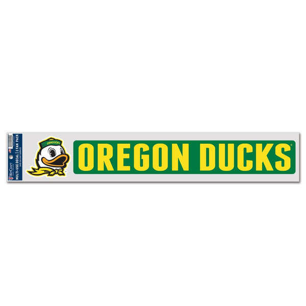 Oregon Ducks 2 PACK Fan Decals 3" x 17"