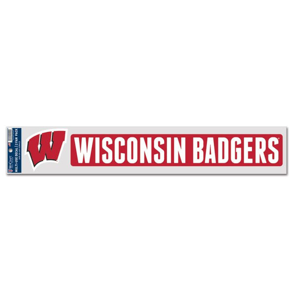 Wholesale-Wisconsin Badgers Fan Decals 3" x 17"