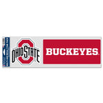 Wholesale-Ohio State Buckeyes 2 PACK Fan Decals 3.75" x 12"