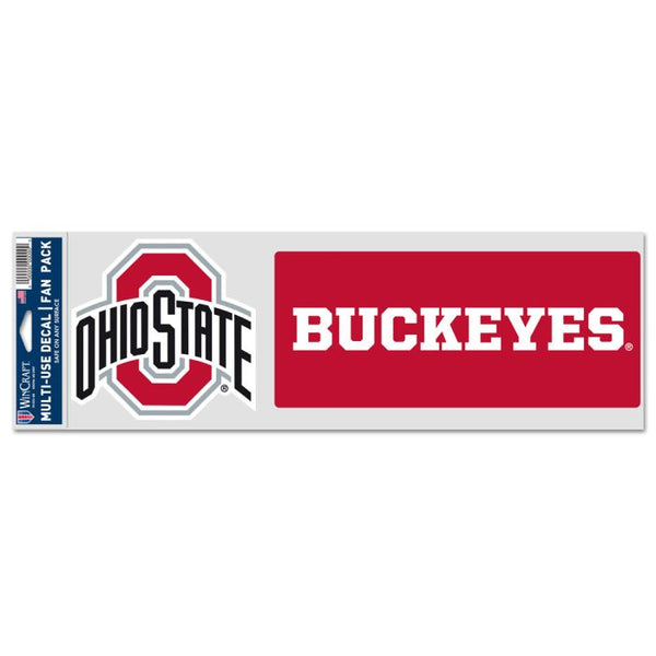 Wholesale-Ohio State Buckeyes 2 PACK Fan Decals 3.75" x 12"