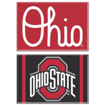 Wholesale-Ohio State Buckeyes SCRIPT / LOGO Rectangle Magnet, 2pack 2" x 3"