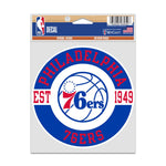 Philadelphia 76ers Fan Decals 3.75" x 5"