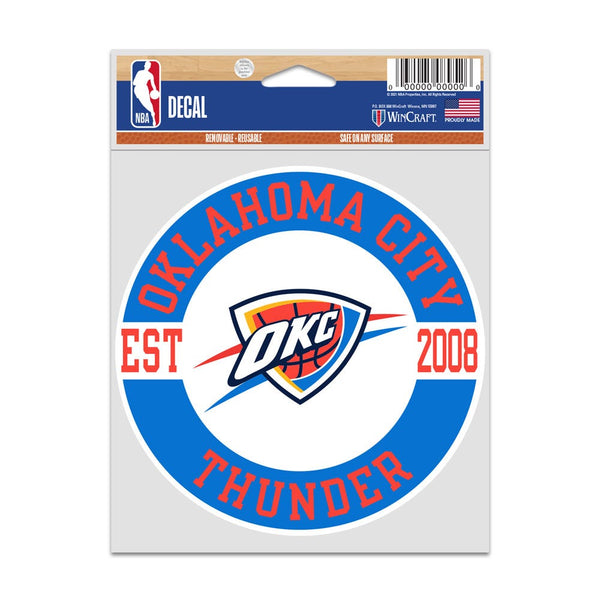 Oklahoma City Thunder Fan Decals 3.75" x 5"
