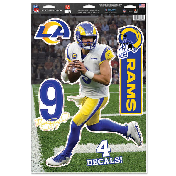Los Angeles Rams Multi-Use Decal 11" x 17" Matthew Stafford