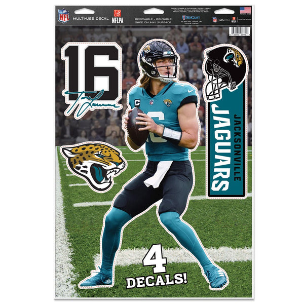 Jacksonville Jaguars Multi-Use Decal 11" x 17" Trevor Lawrence