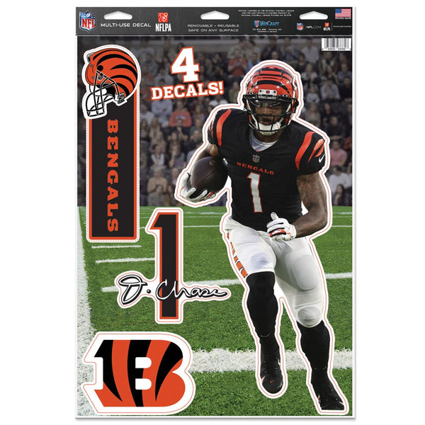 Cincinnati Bengals Multi-Use Decal 11" x 17" Ja'Marr Chase