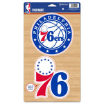 Philadelphia 76ers 2 Pack Magnets 5" x  9"