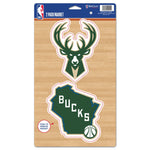 Milwaukee Bucks 2 Pack Magnets 5" x  9"