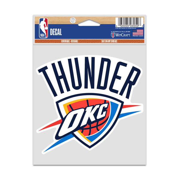Oklahoma City Thunder Fan Decals 3.75" x 5"