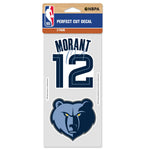 Memphis Grizzlies Perfect Cut Decal Set of two 4"x4" Ja Morant
