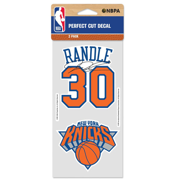 New York Knicks Perfect Cut Decal Set of two 4"x4" Julius Randle