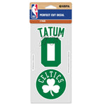 Boston Celtics Perfect Cut Decal Set of two 4"x4" Jayson Tatum