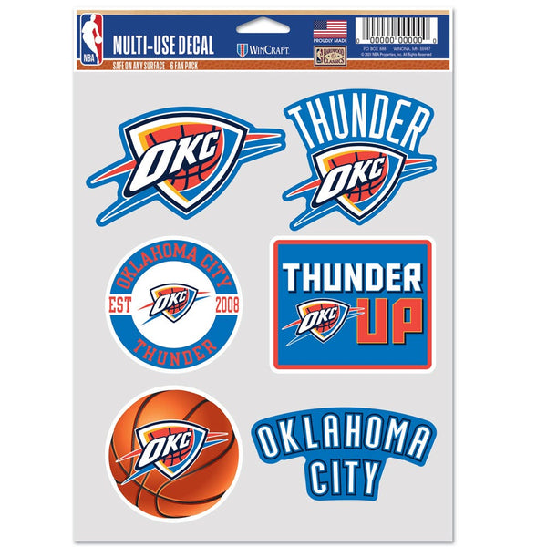 Oklahoma City Thunder Multi Use 6 Fan Pack