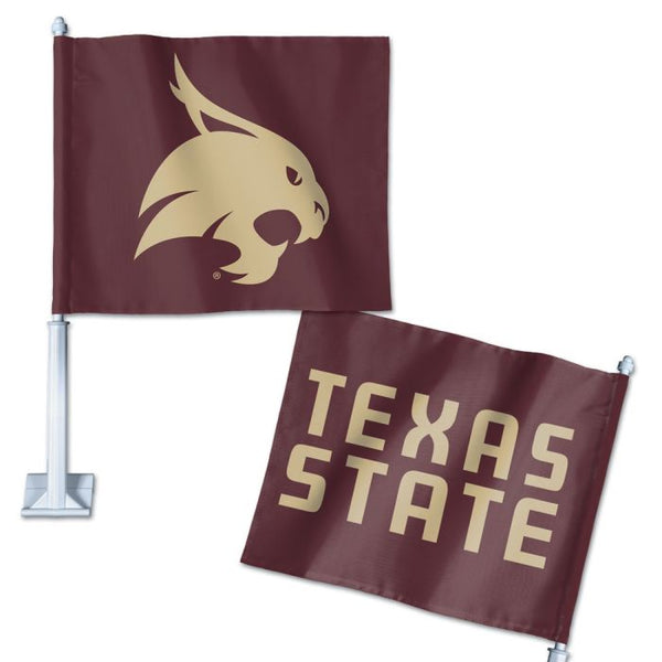 Wholesale-Texas State Bobcats Car Flag 11.75" x 14"