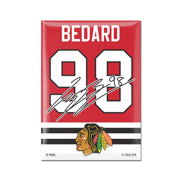 Chicago Blackhawks Metal Magnet 2.5" x 3.5" Connor Bedard