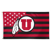 Wholesale-Utah Utes AMERICANA Flag - Deluxe 3' X 5'