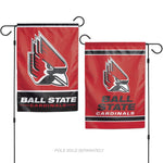 Wholesale-Ball State Cardinals Garden Flags 2 sided 12.5" x 18"