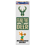 Milwaukee Bucks Fan Decals 3.75" x 12"