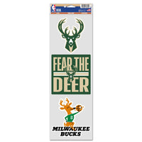 Milwaukee Bucks Fan Decals 3.75" x 12"