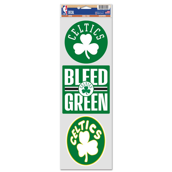 Boston Celtics Fan Decals 3.75" x 12"