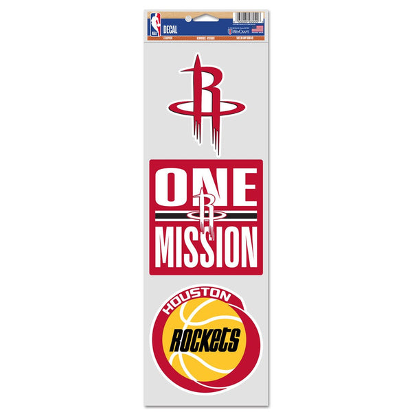 Houston Rockets Fan Decals 3.75" x 12"