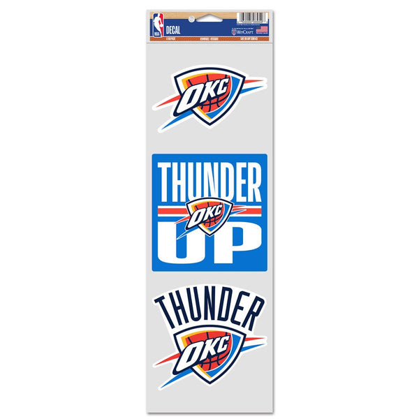 Oklahoma City Thunder Fan Decals 3.75" x 12"