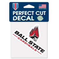 Wholesale-Ball State Cardinals Perfect Cut Color Decal 4" x 4"