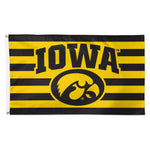 Iowa Hawkeyes STRIPES Flag - Deluxe 3' X 5'