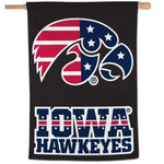 Wholesale-Iowa Hawkeyes PATRIOTIC Vertical Flag 28" x 40"