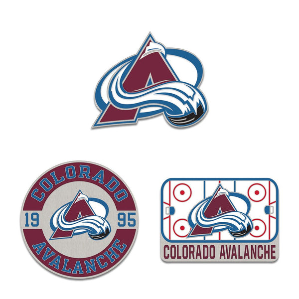 Colorado Avalanche 3pc Enamel Pin Set