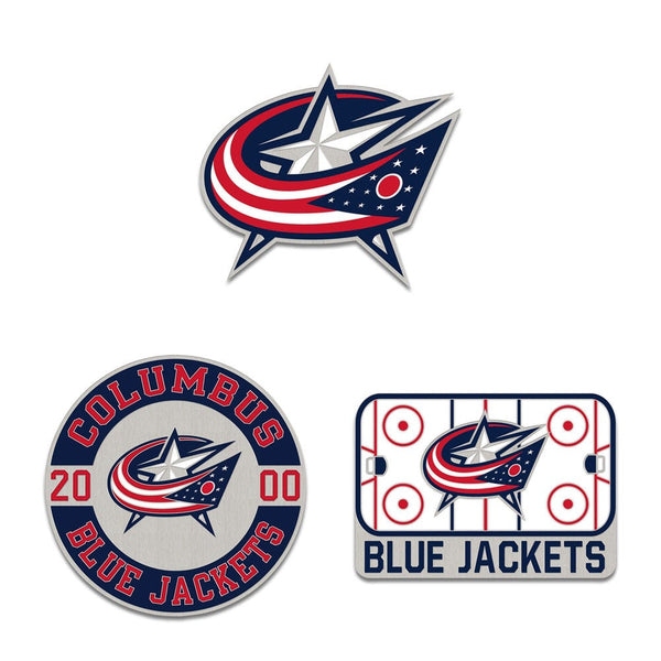 Columbus Blue Jackets 3pc Enamel Pin Set