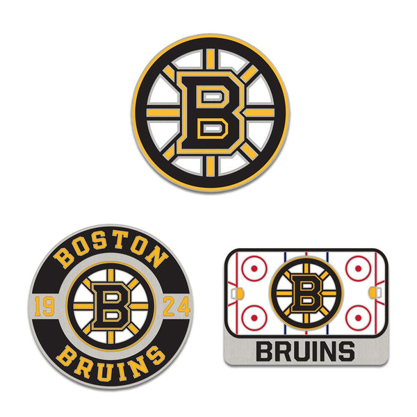 Boston Bruins 3pc Enamel Pin Set