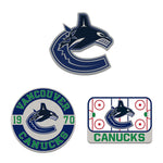 Vancouver Canucks 3pc Enamel Pin Set