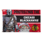 Chicago Blackhawks / Star Wars Mandalorian Flag - Deluxe 3' X 5'