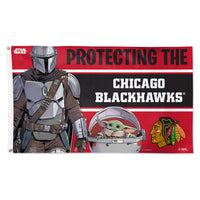 Chicago Blackhawks / Star Wars Mandalorian Flag - Deluxe 3' X 5'