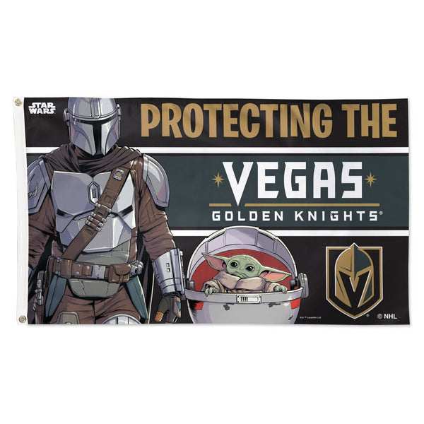Vegas Golden Knights / Star Wars Mandalorian Flag - Deluxe 3' X 5'