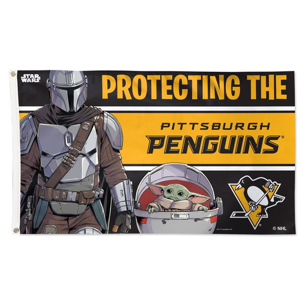 Pittsburgh Penguins / Star Wars Mandalorian Flag - Deluxe 3' X 5'